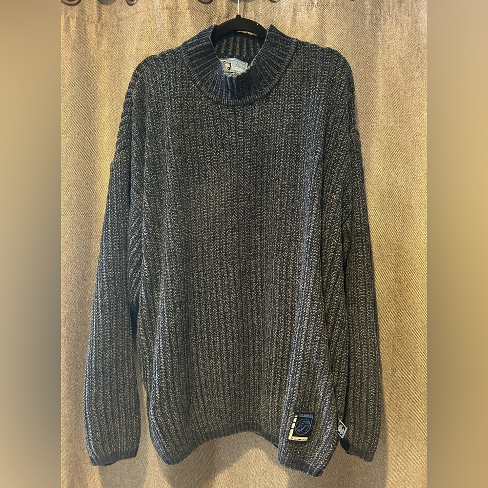 Men’s Clench Jeans Sweater Y2K Blue Knit XL